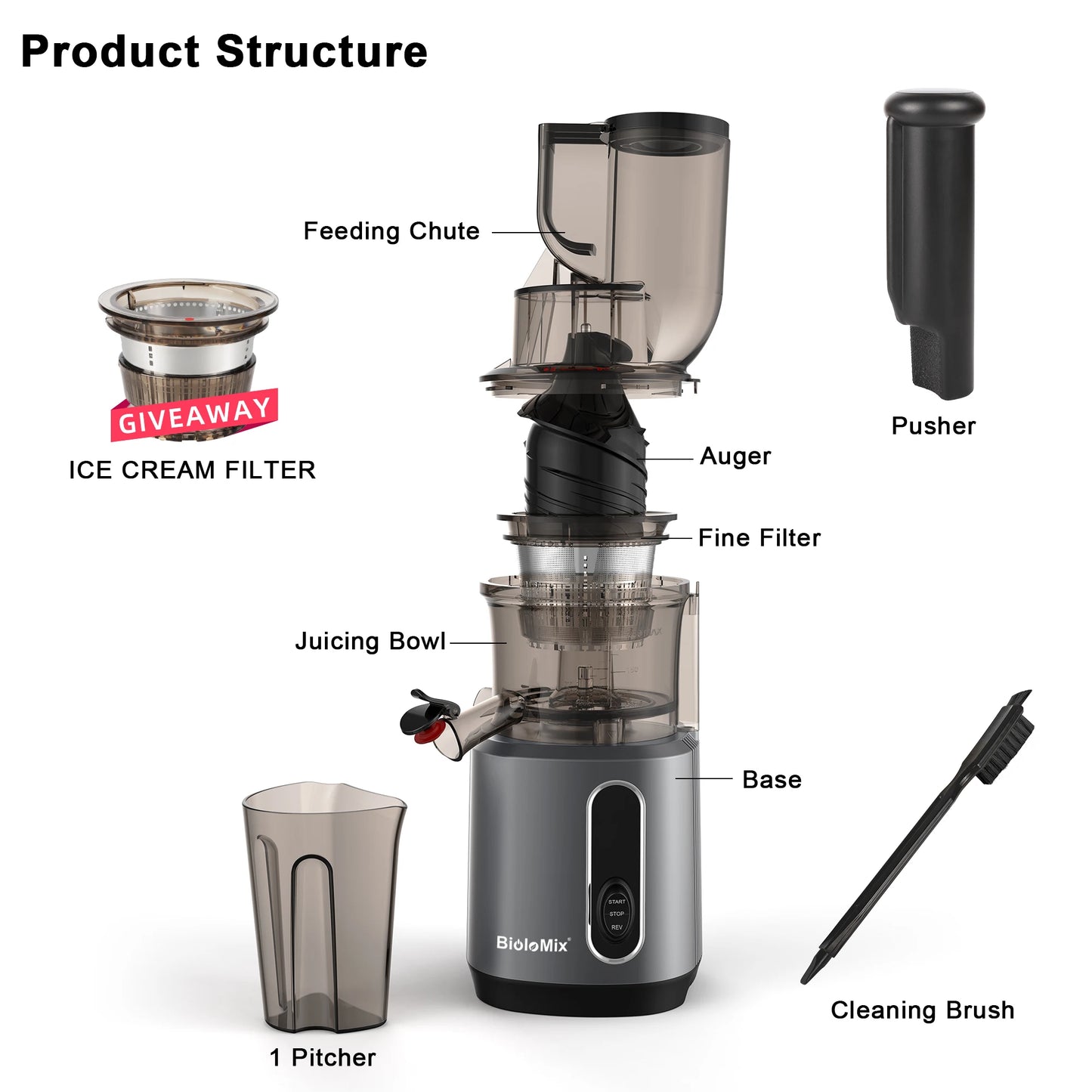 Freshio Slow Press Juicer Pro